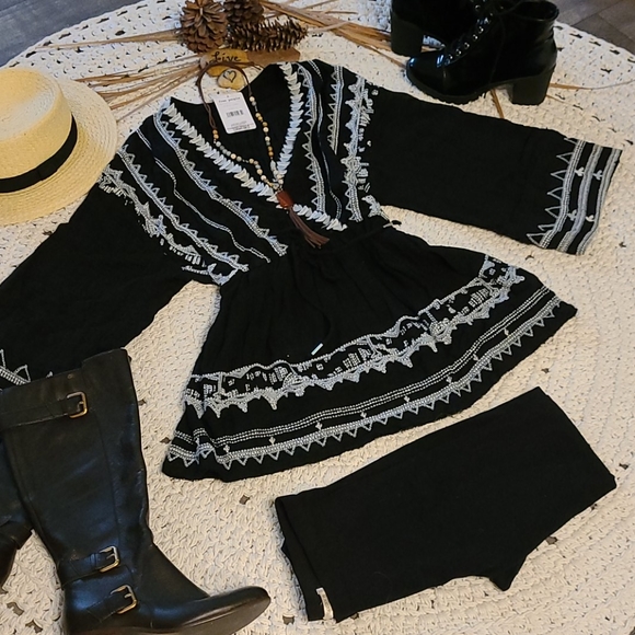 NEW NWT FREE PEOPLE BLUE BLK DRESS OR TUNIC - Picture 12 of 16